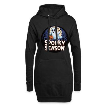 Cute Halloween Ghost Spooky Season Ghost - Hoodie-Kleid - Schwarz - Vorne