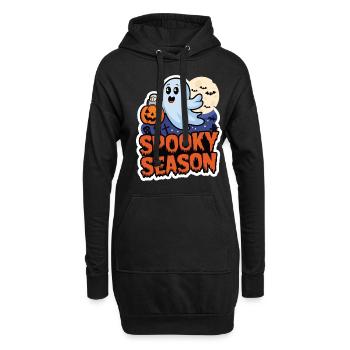 Cute Halloween Ghost Spooky Season Ghost - Hoodie-Kleid - Schwarz - Vorne