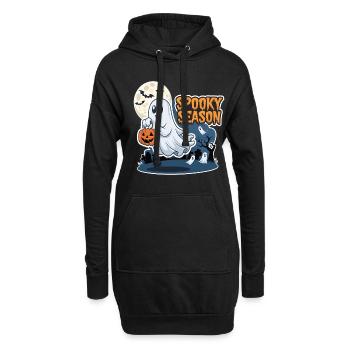Cute Halloween Ghost Spooky Season Ghost - Hoodie-Kleid - Schwarz - Vorne