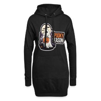 Cute Halloween Ghost Spooky Season Ghost - Hoodie-Kleid - Schwarz - Vorne