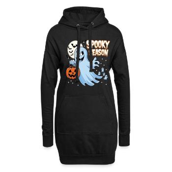 Cute Halloween Ghost Spooky Season Ghost - Hoodie-Kleid - Schwarz - Vorne