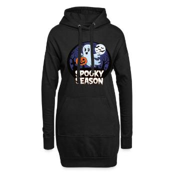 Cute Halloween Ghost Spooky Season Ghost - Hoodie-Kleid - Schwarz - Vorne