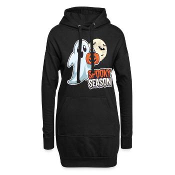 Cute Halloween Ghost Spooky Season Ghost - Hoodie-Kleid - Schwarz - Vorne