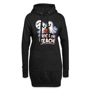 Trick Or Teach Halloween Lehrer - Hoodie-Kleid - Schwarz - Vorne