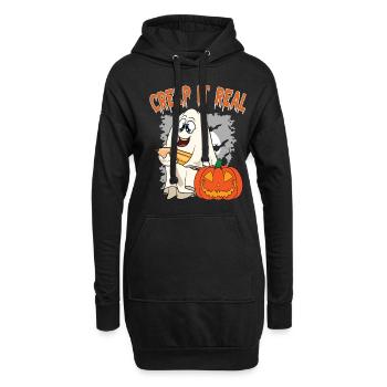 Mignon Halloween Fantôme Halloween - Sweat-shirt à capuche long Femme - noir - Devant