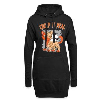 Mignon Halloween Fantôme Halloween - Sweat-shirt à capuche long Femme - noir - Devant