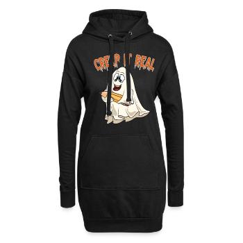 Mignon Halloween Fantôme Halloween - Sweat-shirt à capuche long Femme - noir - Devant