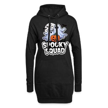 Halloween Spooky Squad fantôme avec chapeau - Sweat-shirt à capuche long Femme - noir - Devant