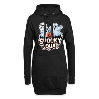 Halloween Spooky Squad fantôme avec chapeau - Sweat-shirt à capuche long Femme - noir - Devant