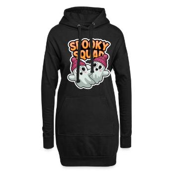 Halloween Spooky Squad Geist mit Mütze - Hoodie-Kleid - Schwarz - Vorne