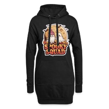 Halloween Spooky Squad fantôme avec chapeau - Sweat-shirt à capuche long Femme - noir - Devant