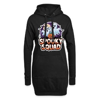 Halloween Spooky Squad Geist mit Mütze - Hoodie-Kleid - Schwarz - Vorne