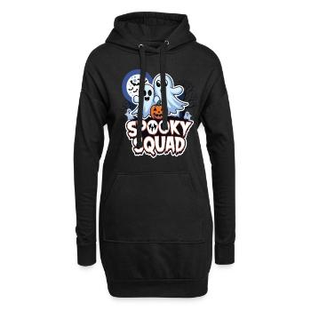 Halloween Spooky Squad fantôme avec chapeau - Sweat-shirt à capuche long Femme - noir - Devant