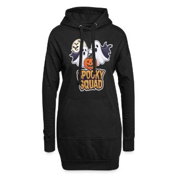 Halloween Spooky Squad Geist mit Mütze - Hoodie-Kleid - Schwarz - Vorne