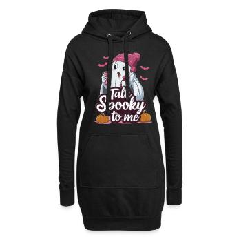 Halloween Ghost Funny Talk Spooky To Me - Hoodie-Kleid - Schwarz - Vorne