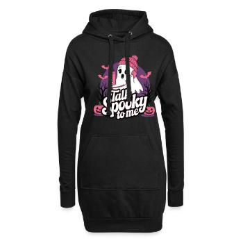 Halloween Ghost Funny Talk Spooky To Me - Hoodie-Kleid - Schwarz - Vorne
