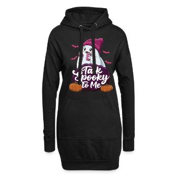 Halloween Ghost Funny Talk Spooky To Me - Hoodie-Kleid - Schwarz - Vorne