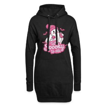 Halloween Ghost Funny Talk Spooky To Me - Hoodie-Kleid - Schwarz - Vorne