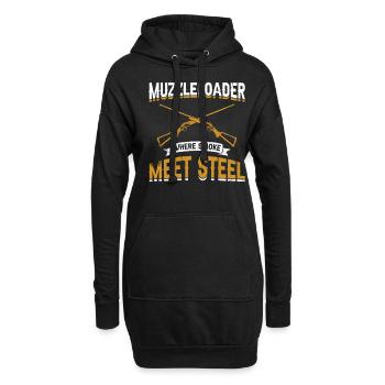 Vorderlader Muzzleloader Muzzle Loading - Hoodie-Kleid - Schwarz - Vorne