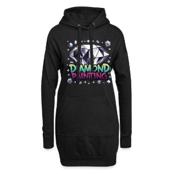 Diamond Painting Diamond Painter - Hoodie-Kleid - Schwarz - Vorne