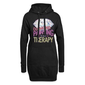 Diamond Painting Diamond Painter - Hoodie-Kleid - Schwarz - Vorne