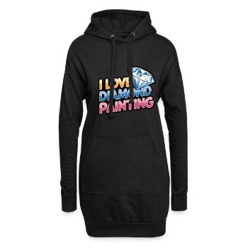 Diamond Painting Diamond Painter - Hoodie-Kleid - Schwarz - Vorne