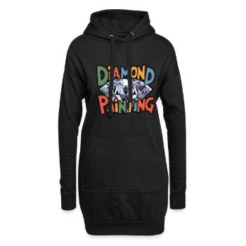 Diamond Painting Diamond Painter - Hoodie-Kleid - Schwarz - Vorne