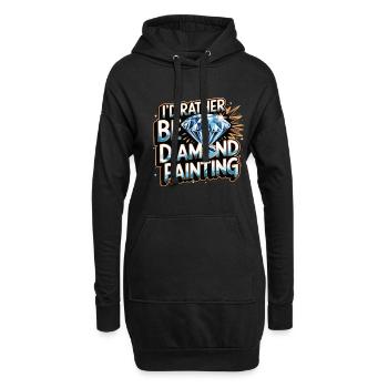 Diamond Painting Diamond Painter - Hoodie-Kleid - Schwarz - Vorne