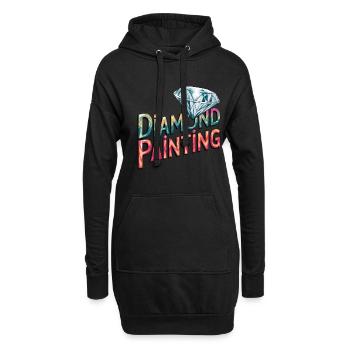 Diamond Painting Diamond Painter - Hoodie-Kleid - Schwarz - Vorne