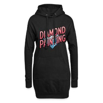 Diamond Painting Diamond Painter - Hoodie-Kleid - Schwarz - Vorne