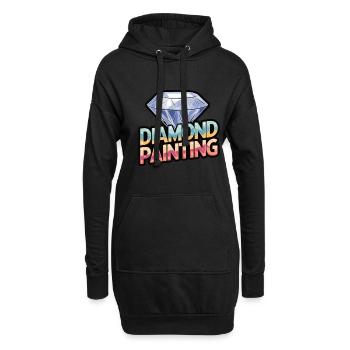 Diamond Painting Diamond Painter - Hoodie-Kleid - Schwarz - Vorne