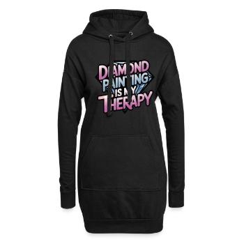 Diamond Painting Diamond Painter - Hoodie-Kleid - Schwarz - Vorne