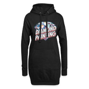 Diamond Painting Diamond Painter - Hoodie-Kleid - Schwarz - Vorne