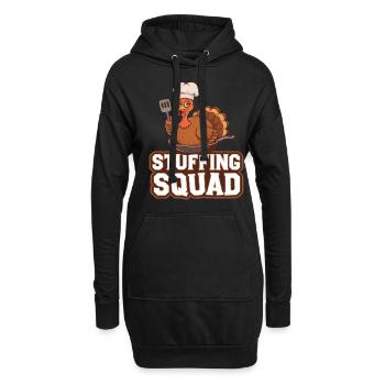Dinde drôle de Thanksgiving - Sweat-shirt à capuche long Femme - noir - Devant