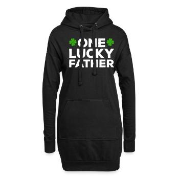 Happy St. Patrick's Day Kleeblätter - Hoodie-Kleid - Schwarz - Vorne