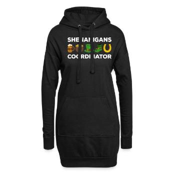 Happy St. Patrick's Day Kleeblätter - Hoodie-Kleid - Schwarz - Vorne