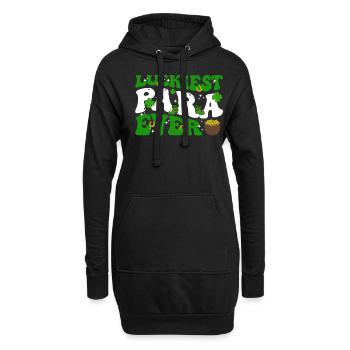 Happy St. Patrick's Day Kleeblätter - Hoodie-Kleid - Schwarz - Vorne