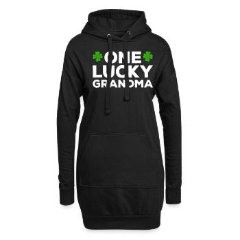 Happy St. Patrick's Day Kleeblätter - Hoodie-Kleid - Schwarz - Vorne