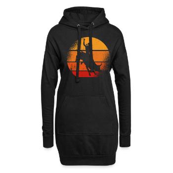 Tenue de rodéo Équitation de taureau - Sweat-shirt à capuche long Femme - noir - Devant