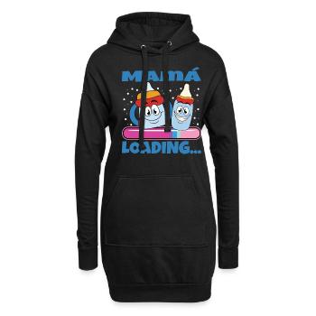 Maman 2024 Femme enceinte Grossesse - Sweat-shirt à capuche long Femme - noir - Devant