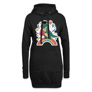 100e jour d’école 100 jour d’école des enfants - Sweat-shirt à capuche long Femme - noir - Devant