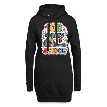 100e jour d’école 100 jour d’école des enfants - Sweat-shirt à capuche long Femme - noir - Devant