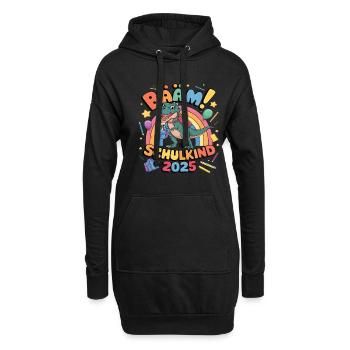 Schulkind 2025 Einschulung Schulanfang - Hoodie-Kleid - Schwarz - Vorne