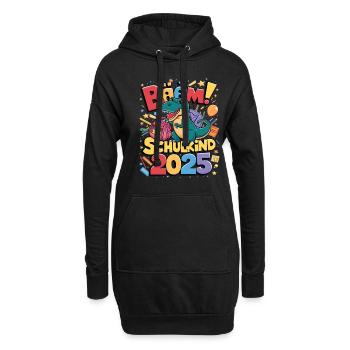 Schulkind 2025 Einschulung Schulanfang - Hoodie-Kleid - Schwarz - Vorne