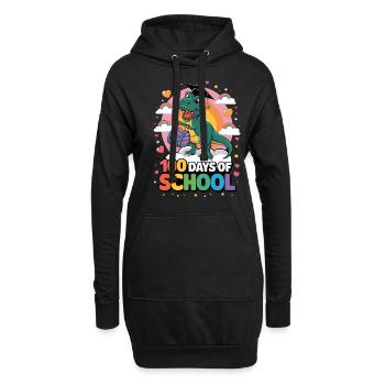 100e jour d’école 100 jour d’école des enfants - Sweat-shirt à capuche long Femme - noir - Devant