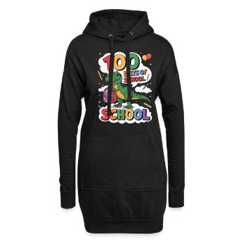 100e jour d’école 100 jour d’école des enfants - Sweat-shirt à capuche long Femme - noir - Devant