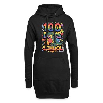 100e jour d’école 100 jour d’école des enfants - Sweat-shirt à capuche long Femme - noir - Devant