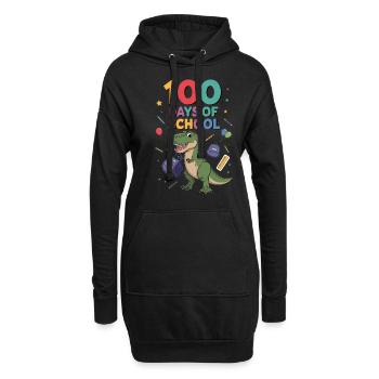 100e jour d’école 100 jour d’école des enfants - Sweat-shirt à capuche long Femme - noir - Devant