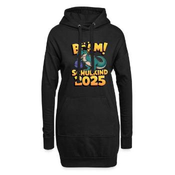 Schulkind 2025 Einschulung Schulanfang - Hoodie-Kleid - Schwarz - Vorne