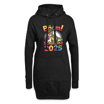 Schulkind 2025 Einschulung Schulanfang - Hoodie-Kleid - Schwarz - Vorne